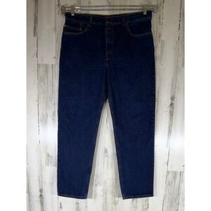 Levis 504 Regular Straight Jeans 40x32 (fits 38x31) Dark Wash Denim Mens